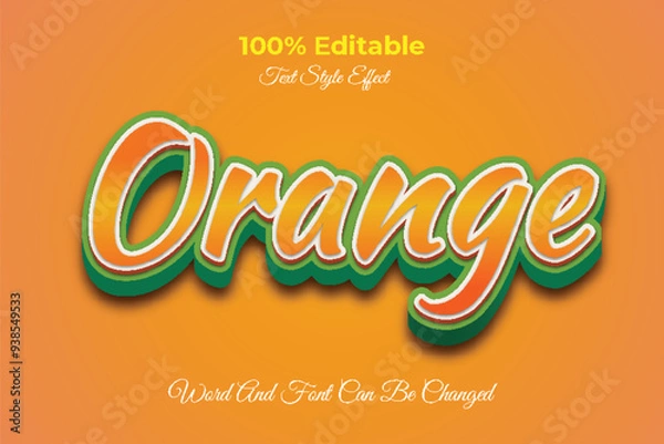 Obraz Orange editable text effect template
