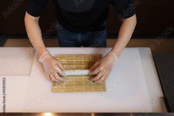 Obraz sushi rolling