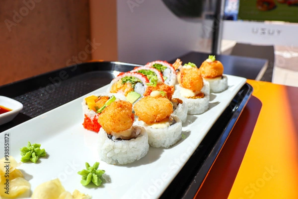 Obraz plated sushi