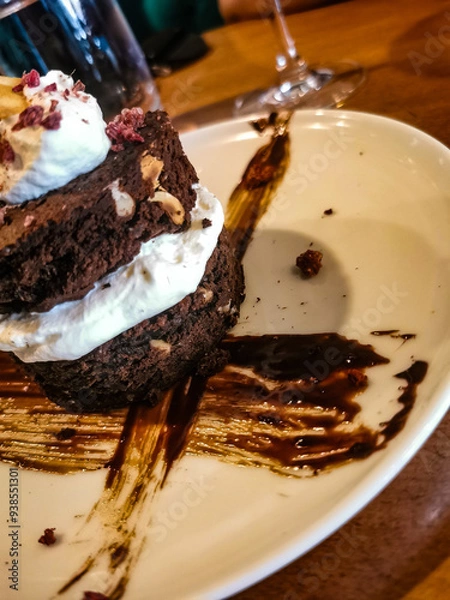 Obraz brownie sandwich dessert