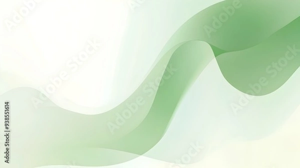 Obraz Elegant Smooth Gradient Background Transitioning from Light Green to White with Subtle Abstract Geometric Shapes Perfect for Presentations Websites Brochures and Other Creative Designs