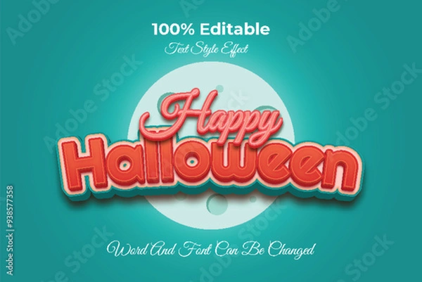 Obraz Happy halloween editable text effect template