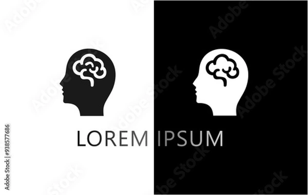 Fototapeta mind logo design vector illustration