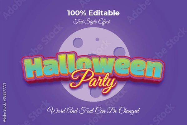Obraz Halloween party editable text effect template