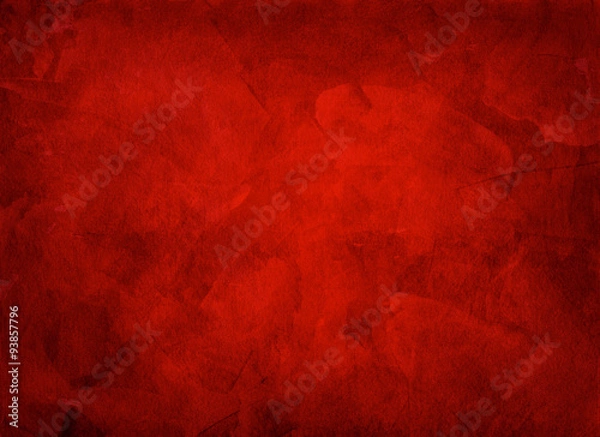 Fototapeta Artistic hand painted multi layered red background