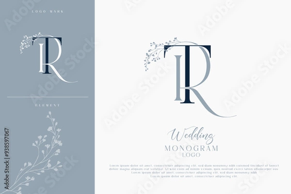 Obraz tr rt wedding initial monogram logo