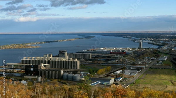 Fototapeta View of Duluth and Park Point from Enger Tower