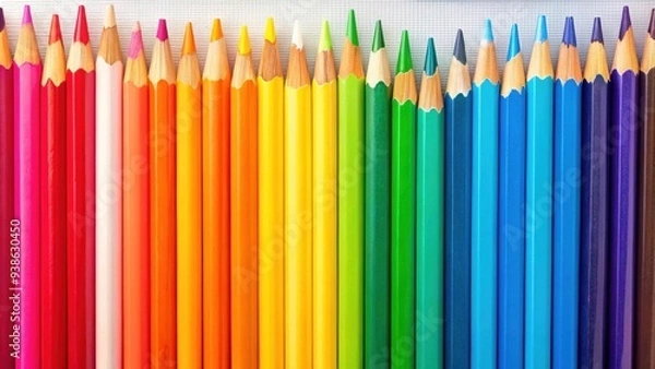 Fototapeta Colorful abstract background created with color pencils in a render, color pencil, abstract, background,render, vibrant