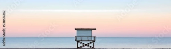 Fototapeta tower on the beach.