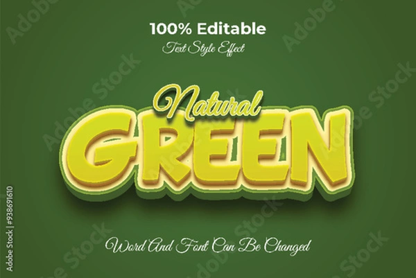 Obraz Natural green editable text effect template
