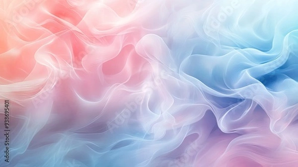Fototapeta A blend of pastel colors and flowing lines, forming an abstract background with a calm feel.