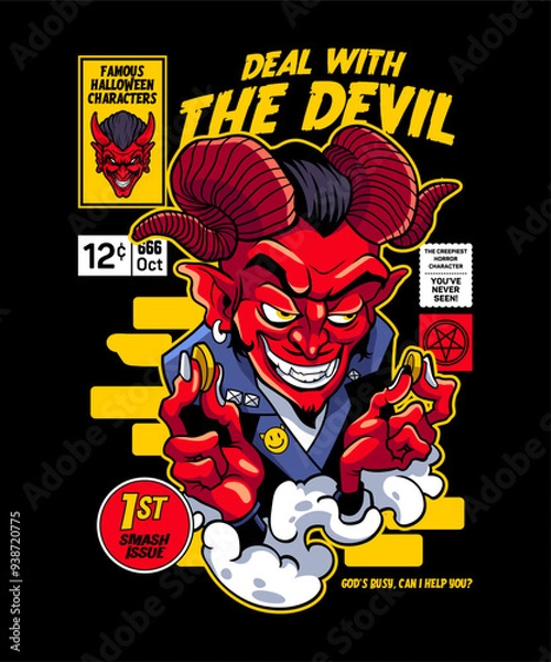 Obraz Deal with the Devil Halloween Design Theme