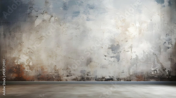 Fototapeta Rustic Concrete Wall with Textured Background for Interior Design