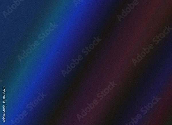 Fototapeta A dark gradient with subtle neon highlights in blue, purple, and red Noise texture effect