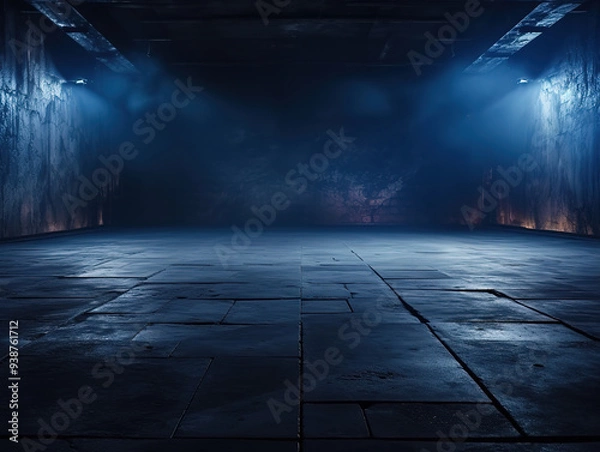 Fototapeta Excellent Futuristic clean blank stage background