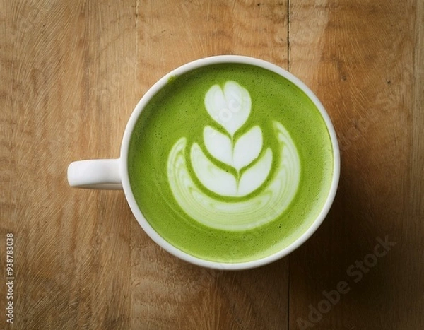 Obraz 美味しそうな抹茶ラテ