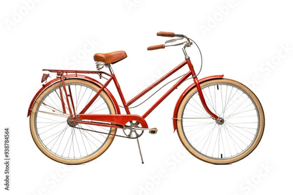 Fototapeta Cycle isolated on transparent background, perfect for children’s toys, nostalgic decor, or retro-themed design projects in high-resolution png format