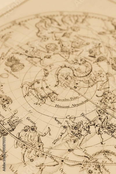 Fototapeta アンティークの天体図