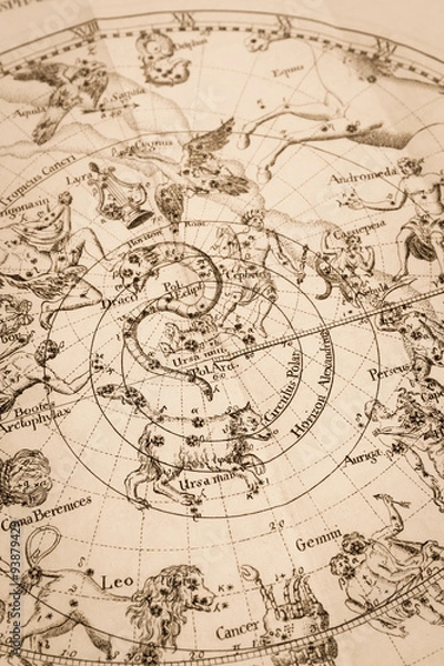 Fototapeta アンティークの天体図