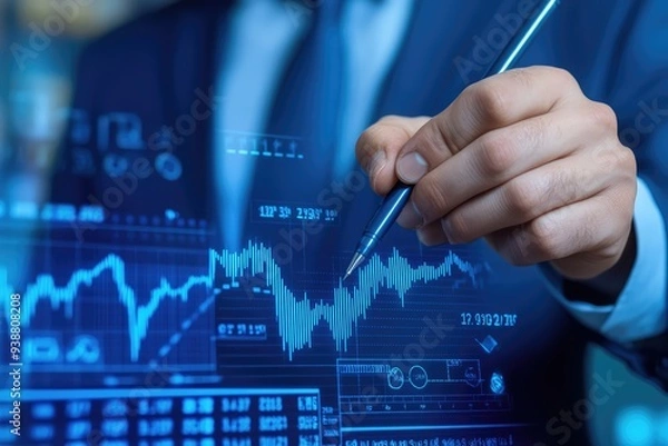 Fototapeta Business_Success_and_Data_Analysis_A_closeup