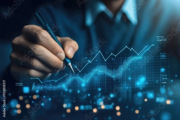 Fototapeta Business_Success_and_Data_Analysis_A_closeup