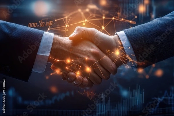 Fototapeta Global_Partnership_and_Technology_Integration