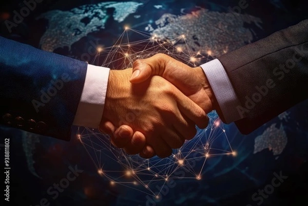 Fototapeta Global_Partnership_and_Technology_Integration