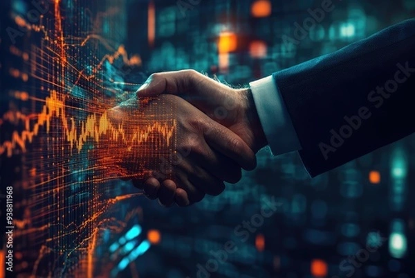 Fototapeta Global_Partnership_and_Technology_Integration