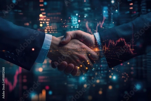 Fototapeta Global_Partnership_and_Technology_Integration