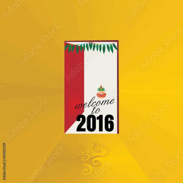 Fototapeta happy new year 2016 vector 