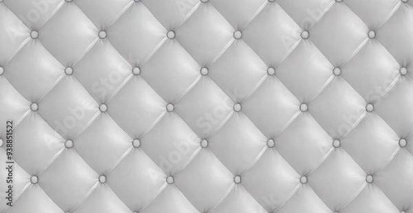 Fototapeta Close-up white leather upholstery diamond pattern pattern made T