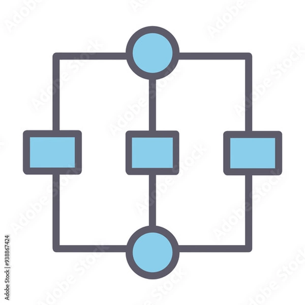 Fototapeta Parallel Workflow