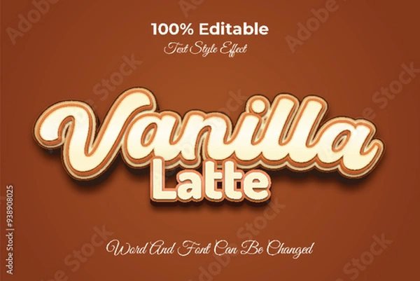 Obraz Vanilla late editable text effect template