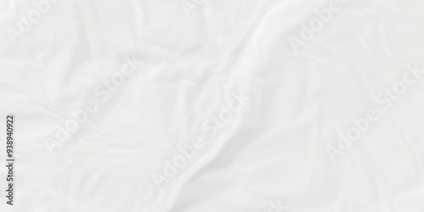 Fototapeta White crumpled paper texture . White wrinkled paper texture. White paper texture . White crumpled and top view textures can be used for background of text or any contents .