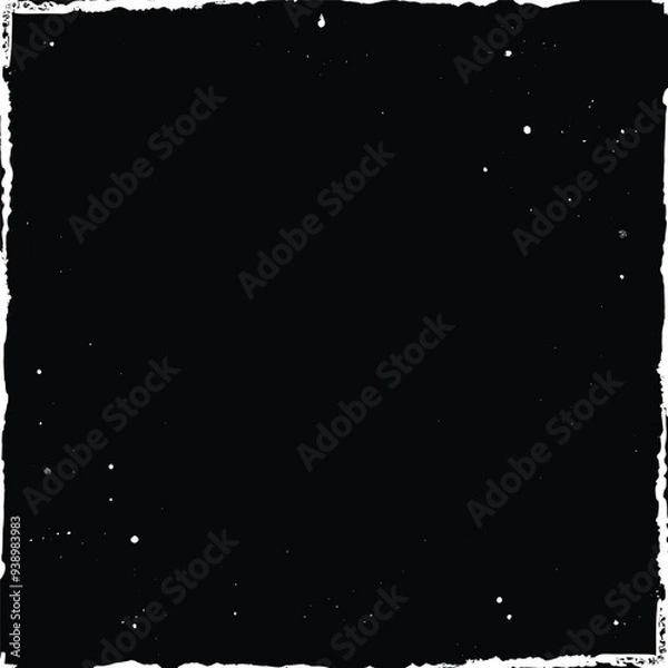 Fototapeta Black Grunge Texture with Distressed Edges