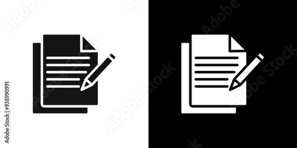 Obraz paperwork icon Flat fill set collection