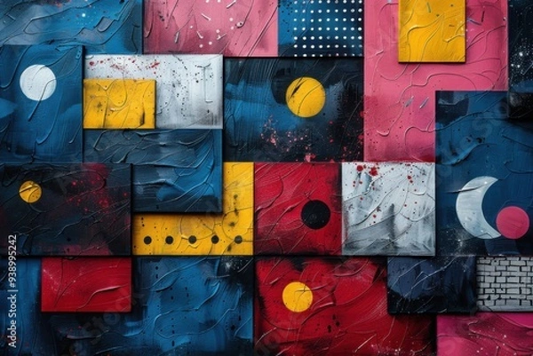 Fototapeta abstract background in colors and patterns for World Rabies Day