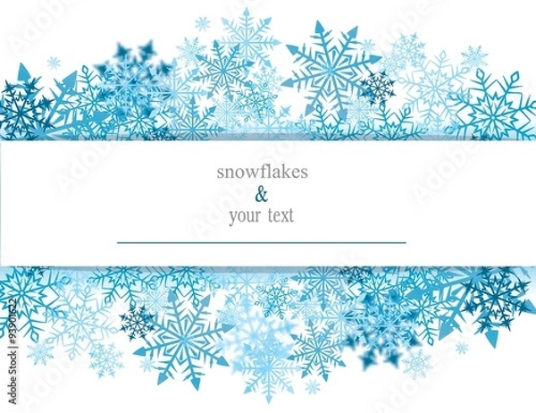 Obraz card with snowflakes