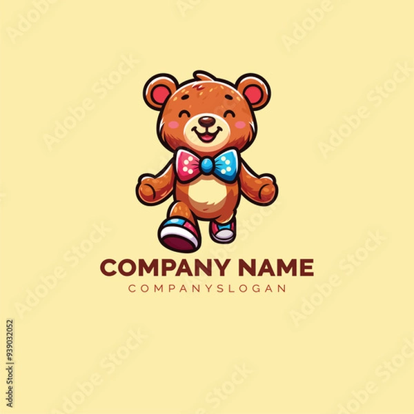 Fototapeta bear logo design, vector logo, illustration