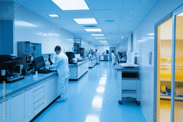 Fototapeta scientist working in laboratory.
