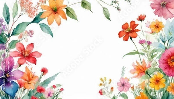 Fototapeta spring flowers background