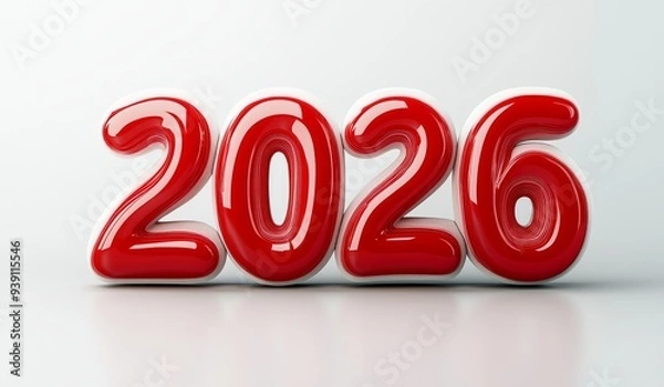 Fototapeta 2026 New Year text effect