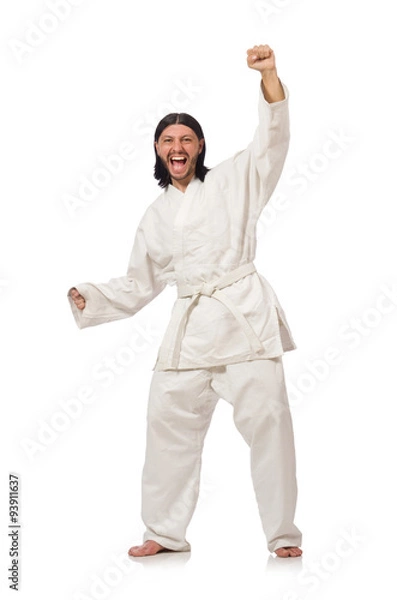 Obraz Karate fighter isolated on white