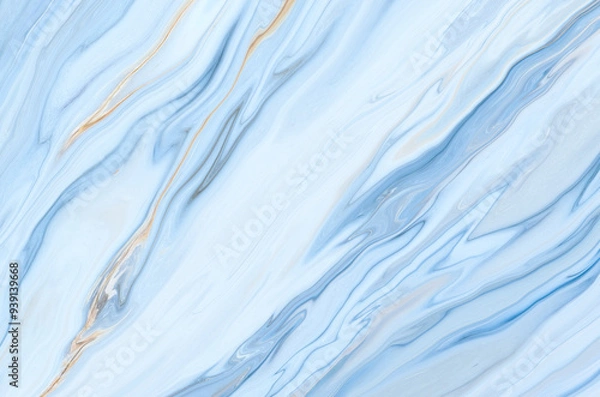 Fototapeta Marble rock texture blue ink pattern liquid swirl paint white dark that is Illustration background for do ceramic counter tile silver gray that is abstract waves skin wall luxurious art ideas concept.