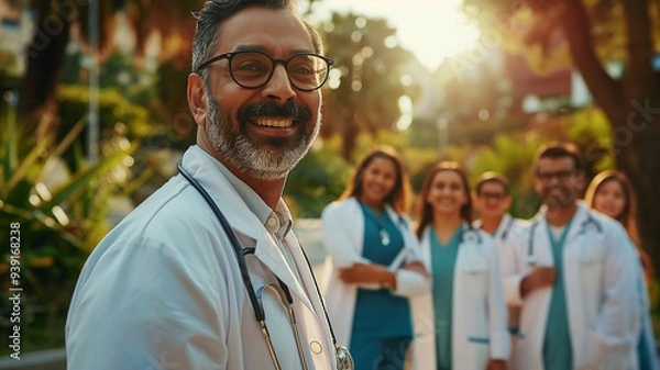 Obraz A group of doctors are smiling for the camera