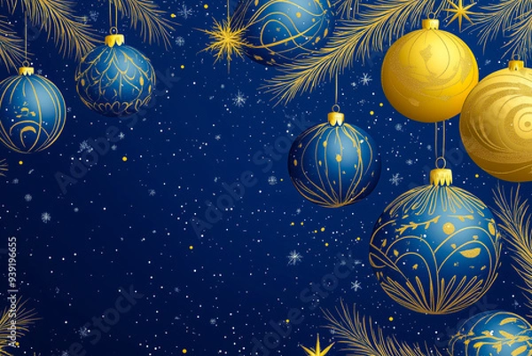 Fototapeta Marry Christmas and Happy New Year card background