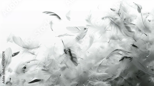Obraz Dynamic explosion of a feather pillow