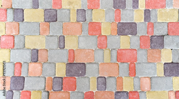 Obraz Colored paving stone texture.