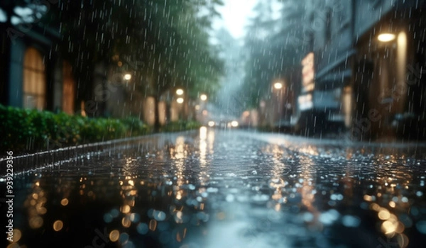 Obraz rain in the city