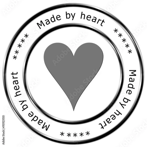 Obraz Emblem "Made by heart"
